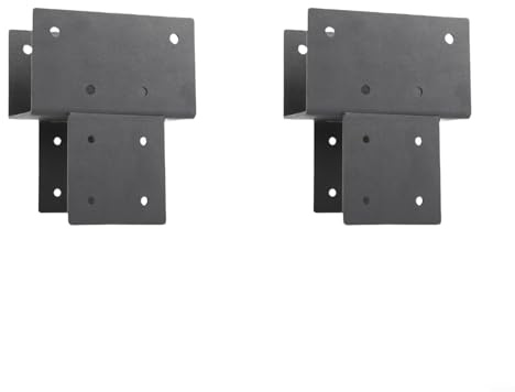 Heavy Duty Column Cap, 2 Pack 4x4 Wood Post Bracket for Gazebo Beam Connector Metal Post Anchor Outdoor Structure Support Garden Pavilion Use(2pcs)