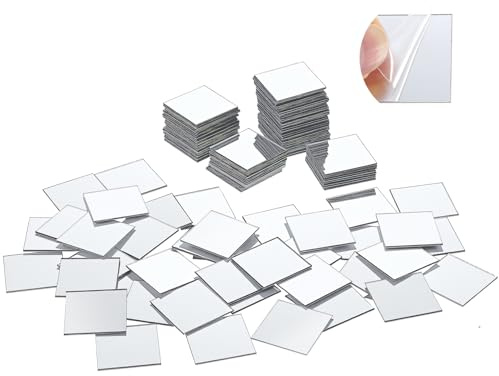 200 STK 2.5 X 2.5cm Klebespiegel Klein Quadratisch Acryl Spiegelfliesen Selbstklebend Mini Selbstklebende Spiegel Aufkleber Kleine Spiegels Für DIY Wand Deko, Badezimmer, Küche, Handwerkskunst, Tisch