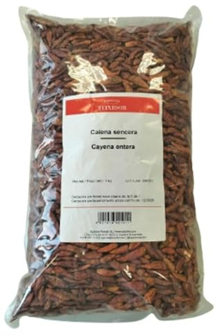 Cayena Entera Especias Teixidor 1 kg | Ají Cayena Entero, Chile Picante Natural, Cocina Profesional, Uso Gourmet