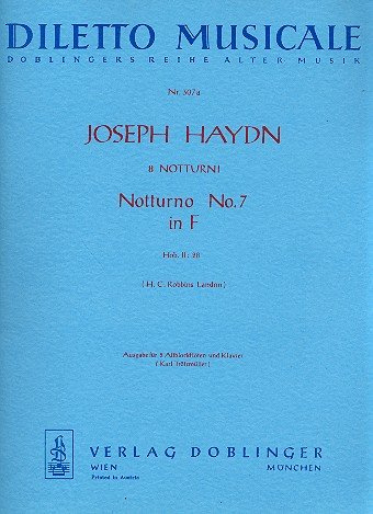 Notturno F-Dur Nr.7 Hob.II:28 für 2 Altblockflöten und Orchester: