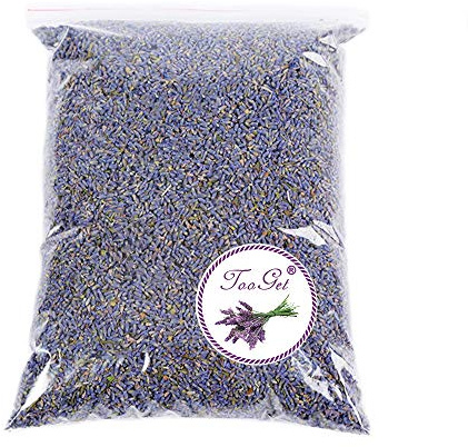 TooGet Bourgeons de Lavande Parfumés Naturels Séchés en Gros, Ultra Bleu – 455g