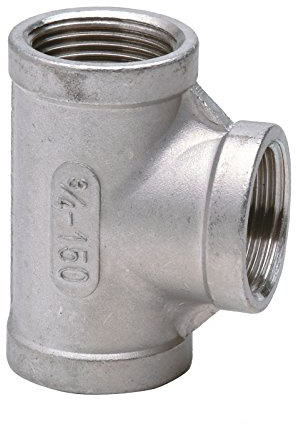 Edelstahl Fitting #130 T-Stück 1/2 Zoll dn 15 V4A Gewindefitting Abzweig Rohrfitting