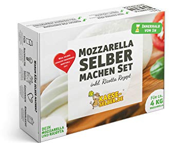 Käse selber Machen - Mozzarella + Ricotta Set inkl. Rezept (Schritt für Schritt Anleitung)
