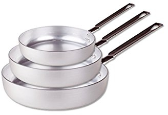 IRPot- SET 3 PZ PADELLA IN ALLUMINIO PROFESSIONALE BASIC AGNELLI 32+36+40 CM
