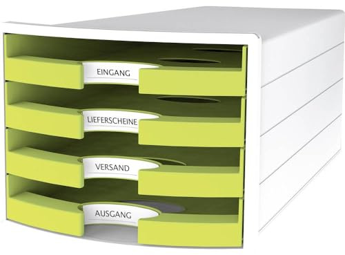 HAN Schubladenbox, Weiß/Lemon, 4 Schubladen, 1013-50