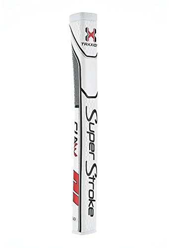 Super Stroke SuperStroke Traxion Claw 2.0 Golf-Puttergriff 1.0 Weiß/Rot/Grau, Mehrfarbig, 1