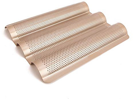 ZHANGXIAO Stampo per Pane, Baguette Muffa Francese Pane Non Appiccicoso Cottura al Forno Attrezzo Facile da Pulire (Dimensione : 26.8×24.1×2.6cm)