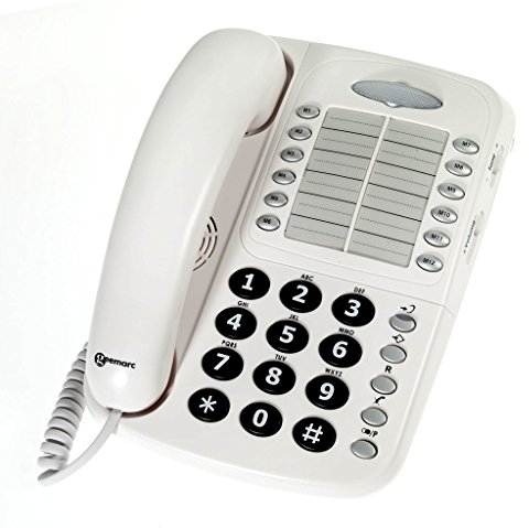 Geemarc CL1100 - Verstärktes Festnetztelefon mit Schnellwahltasten und Lautstärkeregelung für Senioren - Hörgerätekompatibel - Geringer bis mittlerer Hörverlust - Version DE