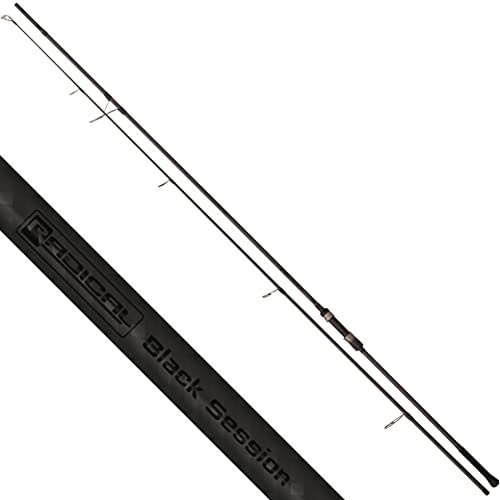 Radical Premium Karpfenrute Black Session Angelrute Karpfen-Angeln Profigerät, Schwarz, 3,90 m