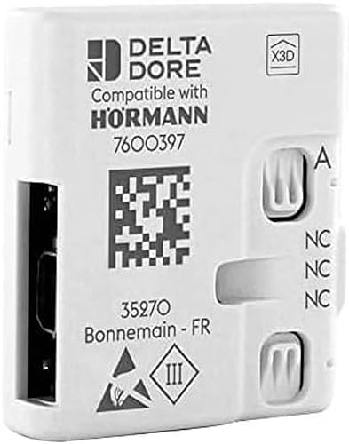 Hörmann 4510103 DeltaDore 4510103-Gateway con Adattatore HCP (per Il Controllo di azionamenti della Porta del Garage Tramite Sistema Tydom Smart Home, Cavo di Collegamento, 51 × 47,5 × 16 mm), Bianco