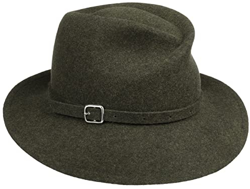 Mayser Twisted Crown Wollhut Filzhut Asymmetrisch Packable Handmade Made in EU Damen Winter Herbst grün One Size