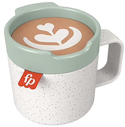 Fisher-Price HGB86 - Rasselnder Beißring Kaffee Latte, Babyrassel und Beißhilfe in Kaffeebecher-Form, Babyspielzeug für Babys ab 3 Monaten