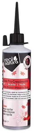 Real Natura - Aceite Capilar Pro-Crecimiento - Fortalece y Nutre - Brillo y Vitalidad - Sin Sal - 70 ml