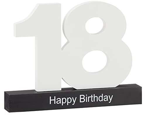 18. 30. 40. 50. Geburtstag individuelles Gästebuch Geburtstagszahl zum Beschriften, alle Gäste verewigen sich auf der Party (18th English)