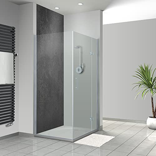 WANDFREUDE individuelle Duschrückwand Aluverbundplatte auf Maß (1 Stück - Betonoberfläche - Seidenmatt) – Dusche Wandverkleidung Duschwandverkleidung Duschrückwände