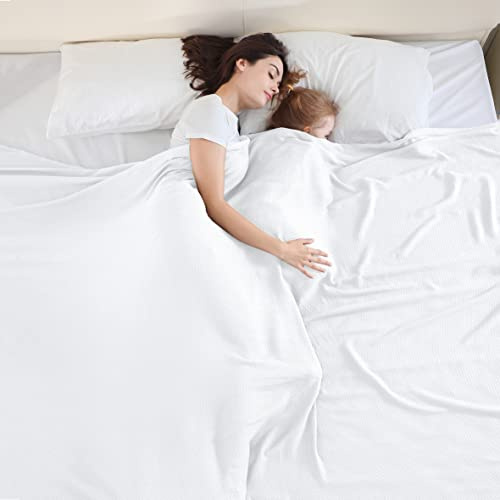 VHOME Coperta termica per dormienti caldi, 100% bambù, coperta estiva per adulti e bambini, leggera, traspirante, può mantenere il corpo fresco per il sudore notturno, per divano letto e ovunque