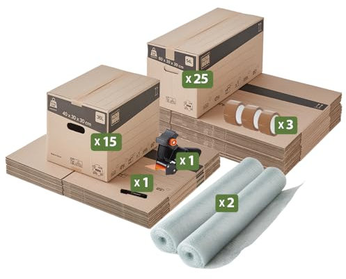 Pack and Move - Kit déménagement T3/T4 + marqueur noir et 3 adhésifs