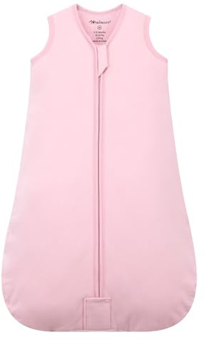 Mosebears Baby sovsäck vinter 2,5 tog, 100% bomull baby vintersovsäck för spädbarn 0–24 månader (blush, 18-24 månader)