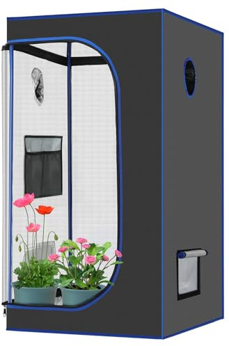 VIEWALL Growzelt 90x90x180cm,Grow Zelt für Pflanzen,Anzuchtbox,Zuchtzelt,Gewächshaus Box,Growschrank für Blumen,Gemüse,Kräuter,Tomaten,Geeignet für Den Innen und Außenbereich