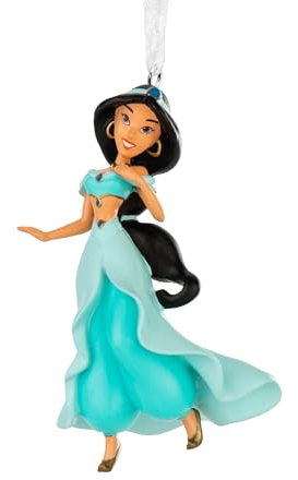 Hallmark Ornamento di gelsomino, decorazione per albero delle principesse Disney, ornamento da appendere Aladino, ornamento natalizio da appendere, regali per Natale