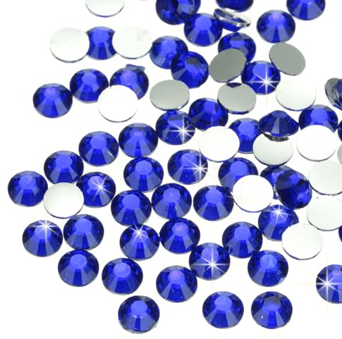 sourcing map 16000 unidades de diamantes de imitación de resina de zafiro SS16 de 4 mm sin termoadhesivos para manualidades, diseño, vasos, ropa, maquillaje, arte de uñas