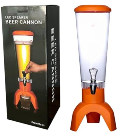 LOVIVER Dispensador de Torre de Cerveza Lemonade Dispenser Dispenser Recipiente con Coloridos LED LED Colorido Accesorios Bar Jugo Dispensador de café