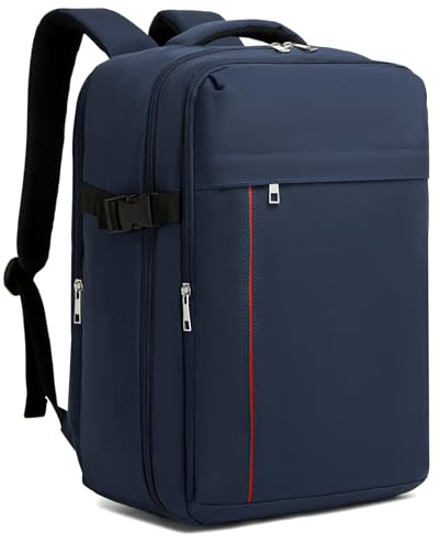 KONO Ryanair Ryggsäck 40x25x20 Reseryggsäck Handbagage 20L för Kabinbagage Under Sätet Reseryggsäck Handbagage för Arbete Skola Helg,Blå