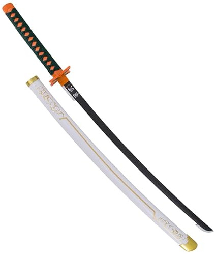ECOMMUR Bokken Decorativa para Deporte de Katana | Espada Decorativa o Juego de Madera de bambú. Uso exlusivo Deportivo. Color: Negra y Naranja
