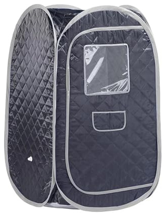 Sauna Portable Tente de sauna portable pliable for une personne, spa complet sans vapeur(Black Gray)