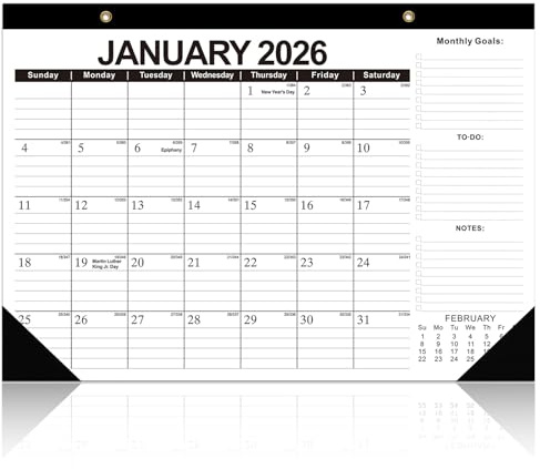 KAIYAYA 2026-2027 Wandkalender, 18-Monats Kalender mit großen Blöcken und dickem Papier, Monatskalender für Büro und Zuhause, Wandplaner mit übersichtlicher Monatsansicht