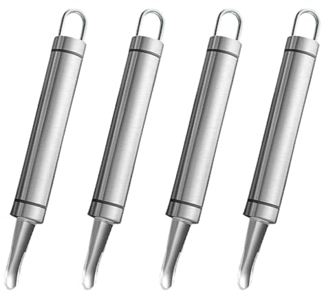 MOTHNUR Carotatore Multifunzionale Design Compatto in Acciaio Inossidabile Attrezzo da Cucina Portatile Set 4 Pezzi per Longan e Lychee per Ufficio e Campeggio