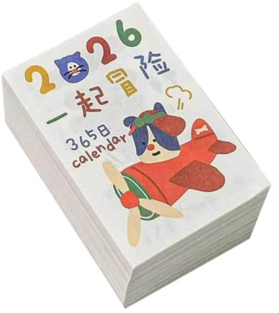 Calendario giornaliero 2026, ornamento da tavolo, 365 giorni, strappabile, per casa, ufficio, dormitorio, appartamento, casa, camera da, scuola, asilo