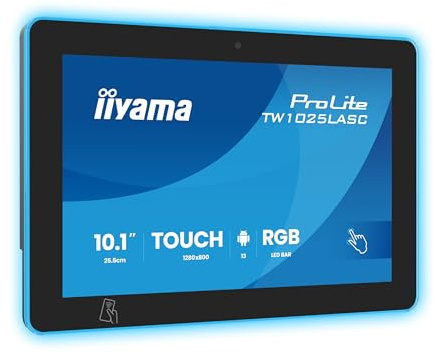 Iiyama Prolite Tw1025lasC-B3pnr Monitor Pc 25,6 Cm [10.1] 1280 X 800 Pixel Wxga Led Touch Screen Multi Utente Nero (10.1 Tw1025lasC-B3pnr Monitor - 1