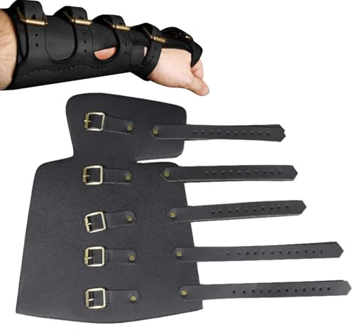 Handledsbandage, handspänne, karpaltunnel för män, Trident handbandage, steampunk, handskar för jakt, skytte, ridning, cosplay (svart/)