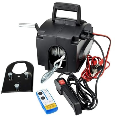 SMTYXS Cabrestante Eléctrico Marino, Portátil For Yates Marinos, Grúa Pequeña For Tractor Rendimiento Potente