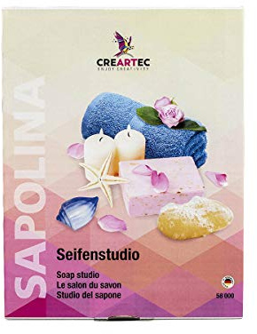 Sapolina CREARTEC Seifenset - Umfangreiches Gießseifen-Set zum Seife selbst herstellen - Motiv: Muscheln - Made in Germany