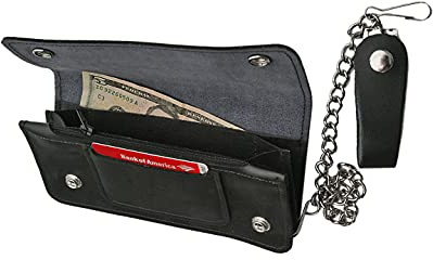 SZCO Supplies Biker-Geldbörse, groß, 20,3 x 9,5 cm, Schwarz