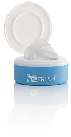 Techlink Refresh Anti Bacterial Quick Dry Screen Wipes - Blue
