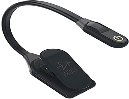 K&M 85635 Notenpultleuchte Mighty Bright - Wonder Flex Schwarz - Anbringung per Clip mit Schwanenhals - dimmbar, 450 Lux