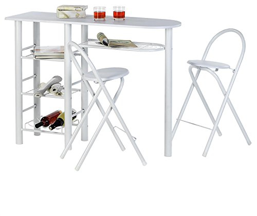 Bartisch Tresentisch Style, in weiß, inklusive 2 Barhocker
