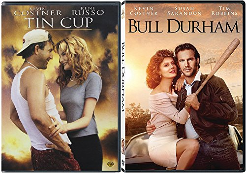 Kevin Costner Sports Pack Tin Cup DVD + Bull Durham Baseball Double Feature movie set