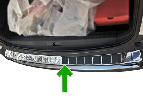 Paraurti Posteriore per Peugeot 3008 II | Dal 2016+ Acciaio Inox Cromato Protezione per Bordo del Bagagliaio Di Carico