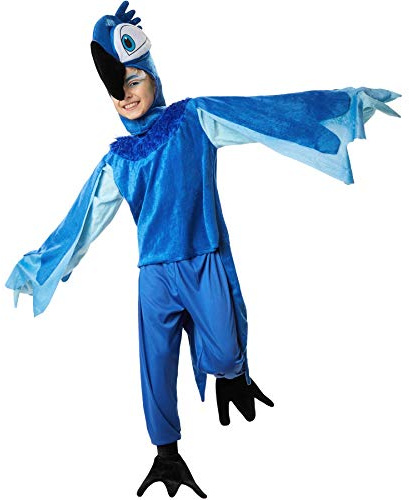 dressforfun 900535 Unisex Kinderkostüm Putziger Blauara, In Blau gehaltenes Papageienkostüm (152| Nr. 302477)