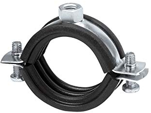 20-112mm Schraubrohrschelle verzinkt mit Gummieinlage Zweischraubenschelle (75-80 mm, 2 Stück)