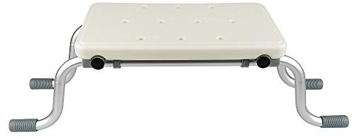 YJIIJY Badewannensitz, Aluminium und HDPE, max. Tragkraft 136 kg, 73 – 83 x 22 x 18 cm
