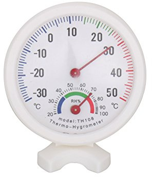 Thermomètre d'intérieur hygrothermographe en plastique TH108 analogique température humidité mètre cadran forme température hygromètre affichage instrument avec pointeur instructions