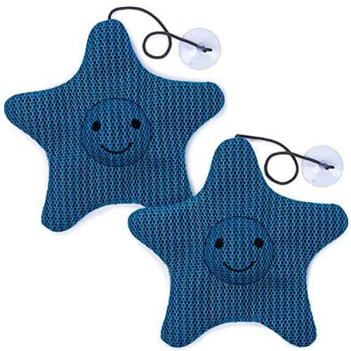 Hot Tub Scum Absorber Stars – 3D Honeycomb Mesh Oil Absorbing Sponges for Scum – 2 Washable Pool & Spa Defoamers for Hot Tub – Hot Tub Accessories for Adults by Star Splash, 10x10 In., 25x25 Cm
