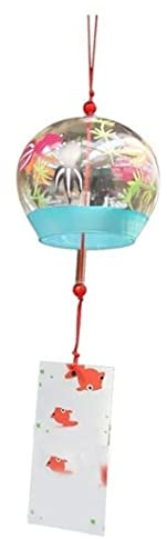 HALAHAI Windspiel Klangspiel Handgemachtes Windspiel Aus Glas Im Japanischen Stil, Einfach Für Aufhängen Zu Hause Windspiele (Blue : Bronze, Size : A)