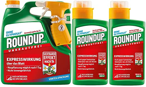 3l Roundup EXPRESS Sprühsystem + 2 X 400ml Roundup Express Konzentrat (Unkrautvernichter)
