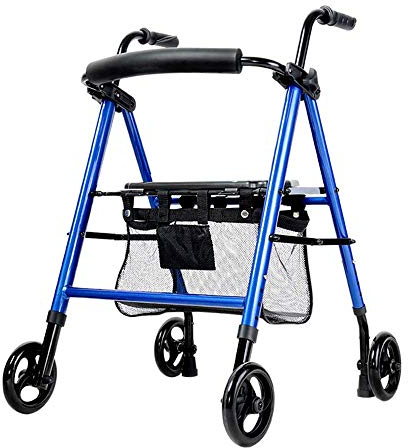 HWSY Elektrischer Rollstuhl-Transportrollator mit Sitz und Rädern – zusammenklappbarer Gehhilfe und Transportstuhl Interesting